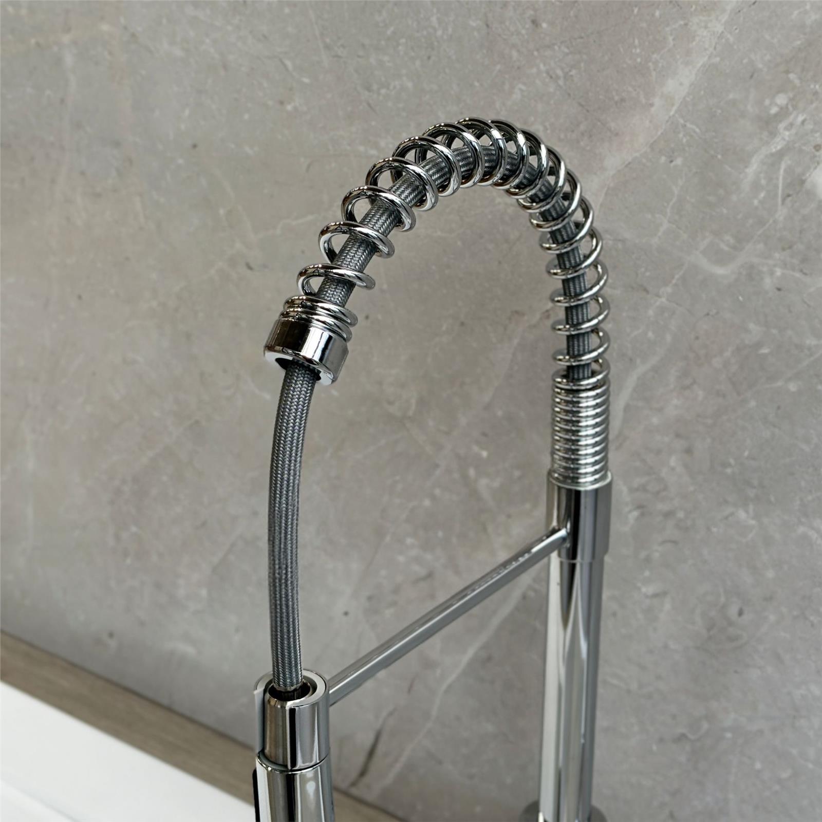 Liquida CT594CH Chrome Spring Style Kitchen Mixer Tap With Pull Out Spray Head